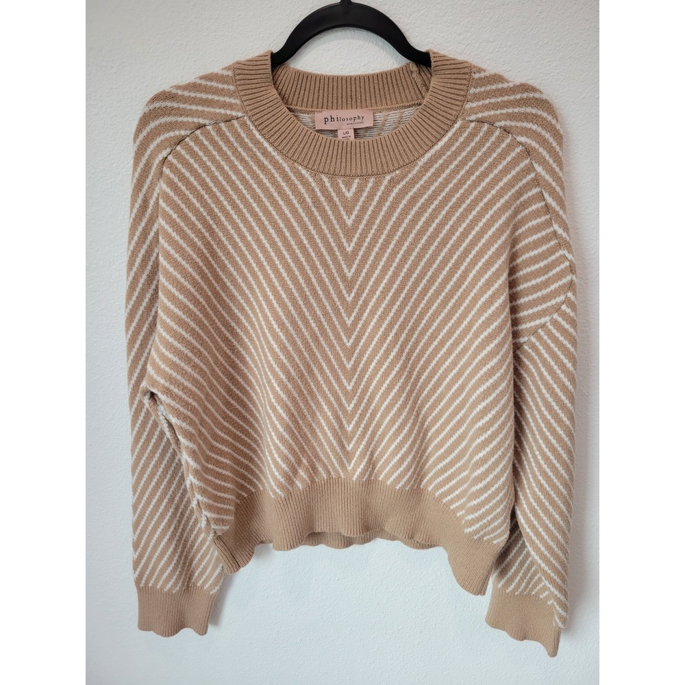 Philosophy Diagonal Stripe Crewneck Sweater – Women's Large